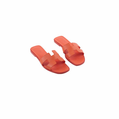 Hermes Oran Sandal Epsom Orange Size 39.5 - photo 1