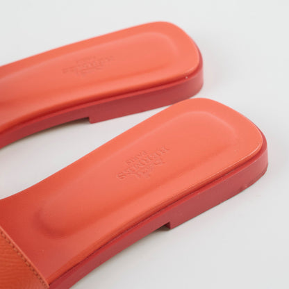Hermes Oran Sandal Epsom Orange Size 39.5 - photo 6