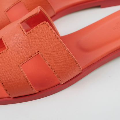 Hermes Oran Sandal Epsom Orange Size 39.5 - photo 5