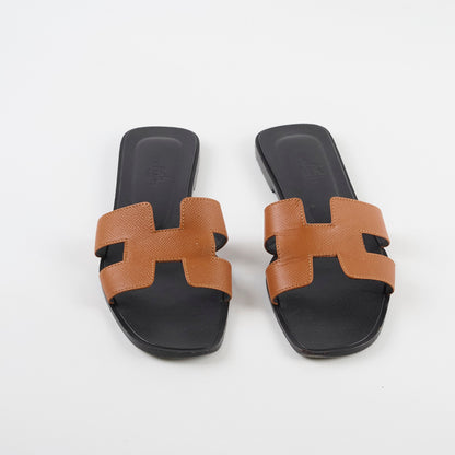 Hermes Oran Sandals Epsom Naturel Size 39.5 - photo 2