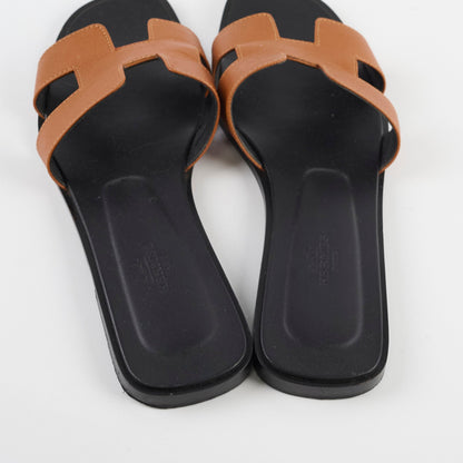 Hermes Oran Sandals Epsom Naturel Size 39.5 - photo 5