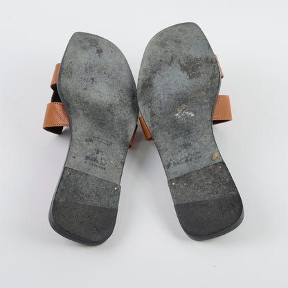 Hermes Oran Sandals Epsom Naturel Size 39.5 - photo 3