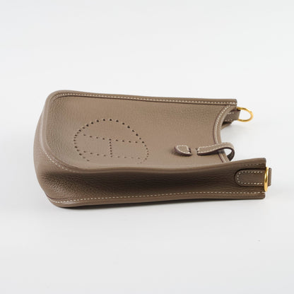 Hermes Mini Evelyn Clemence Etoupe - B Stamp - photo 3