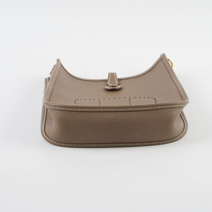 Hermes Mini Evelyn Clemence Etoupe - B Stamp - photo 4
