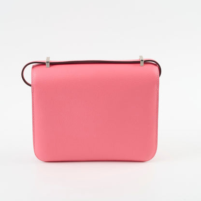 Hermes Mini Constance 18 Rose Azalee Evercolour C Satmp - photo 2