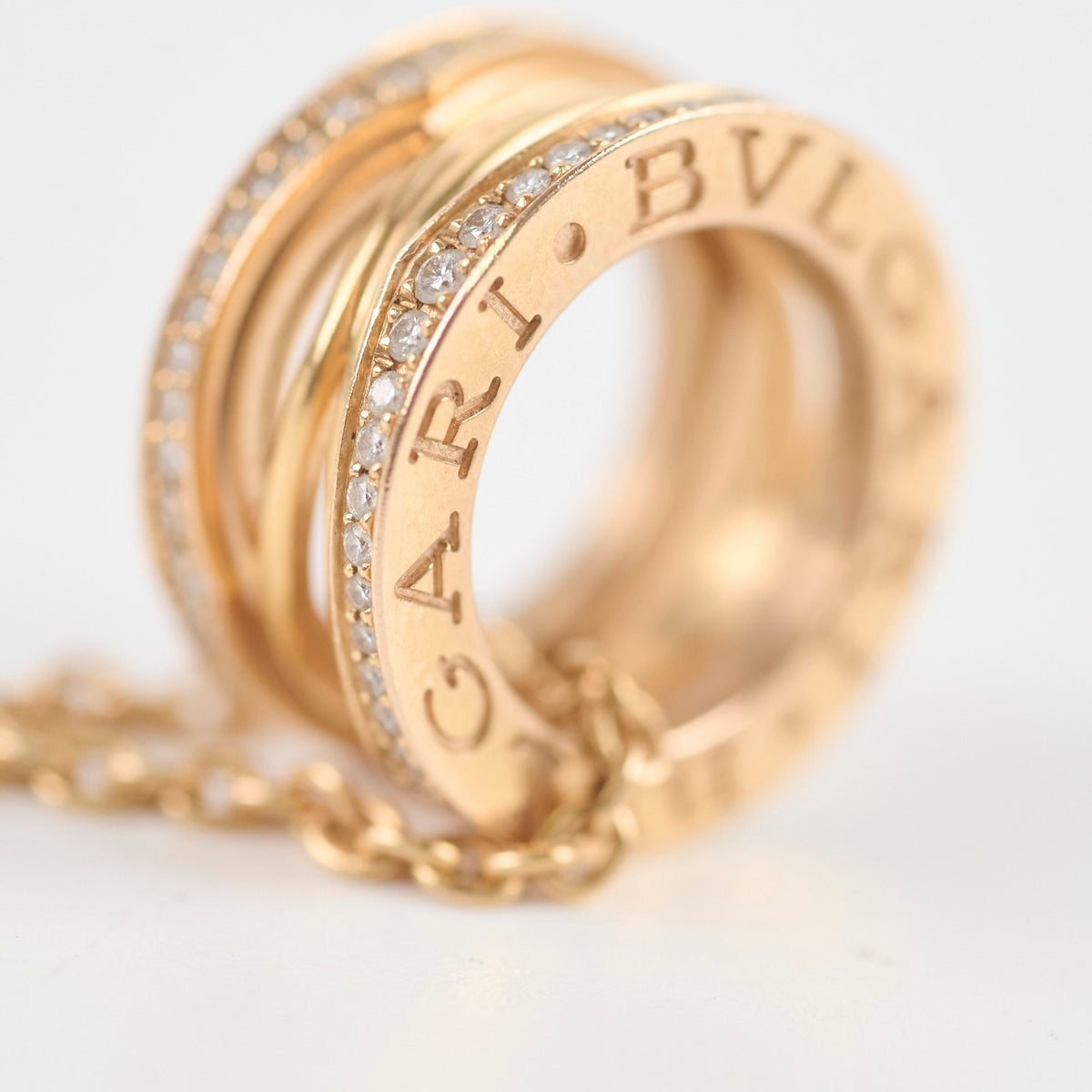 Bvlgari B.Zero1 with Diamonds Necklace Rose Gold - photo 4