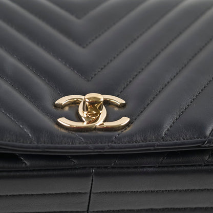 Chanel Small Statement Flap Chevron Black - photo 14