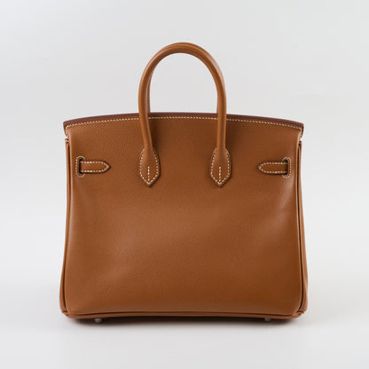 Hermes Birkin 25 Epsom PHW Gold Stamp Square J - photo 2
