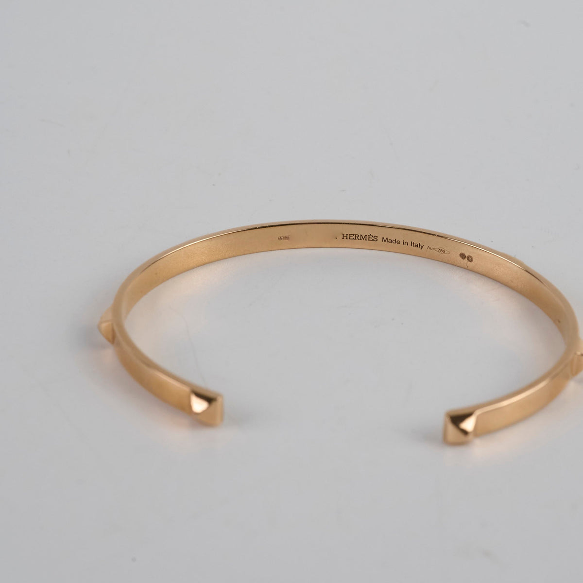 Hermes Mini Clous Rose Gold Bracelet - photo 4