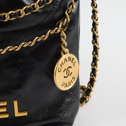 Chanel mini 22 Black (microchip) - photo 8