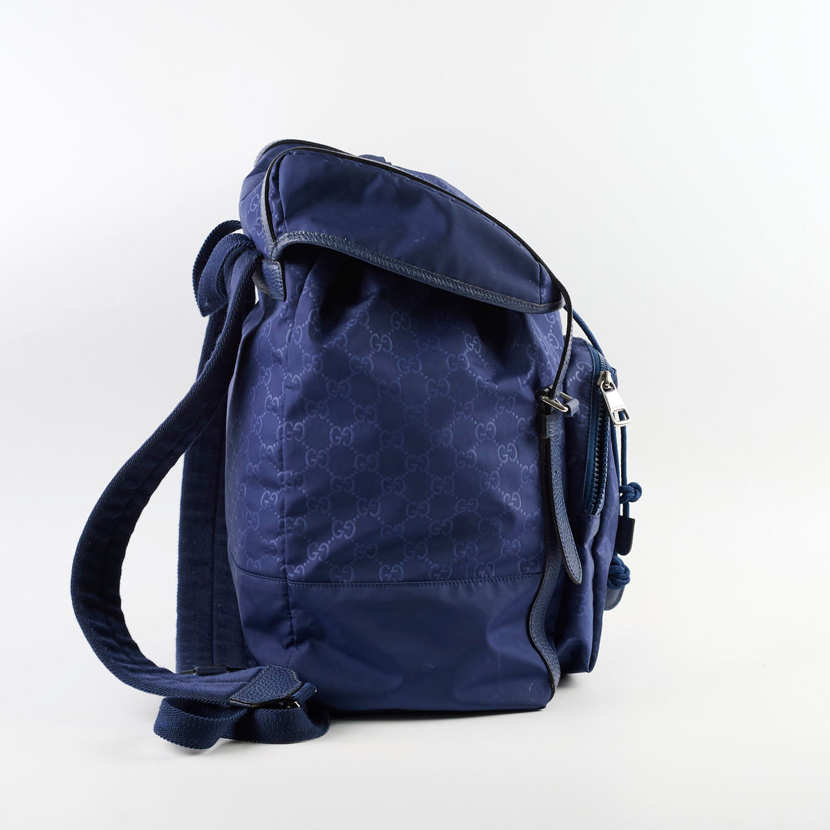 Gucci Guccissima Nylon Backpack Blue - photo 3
