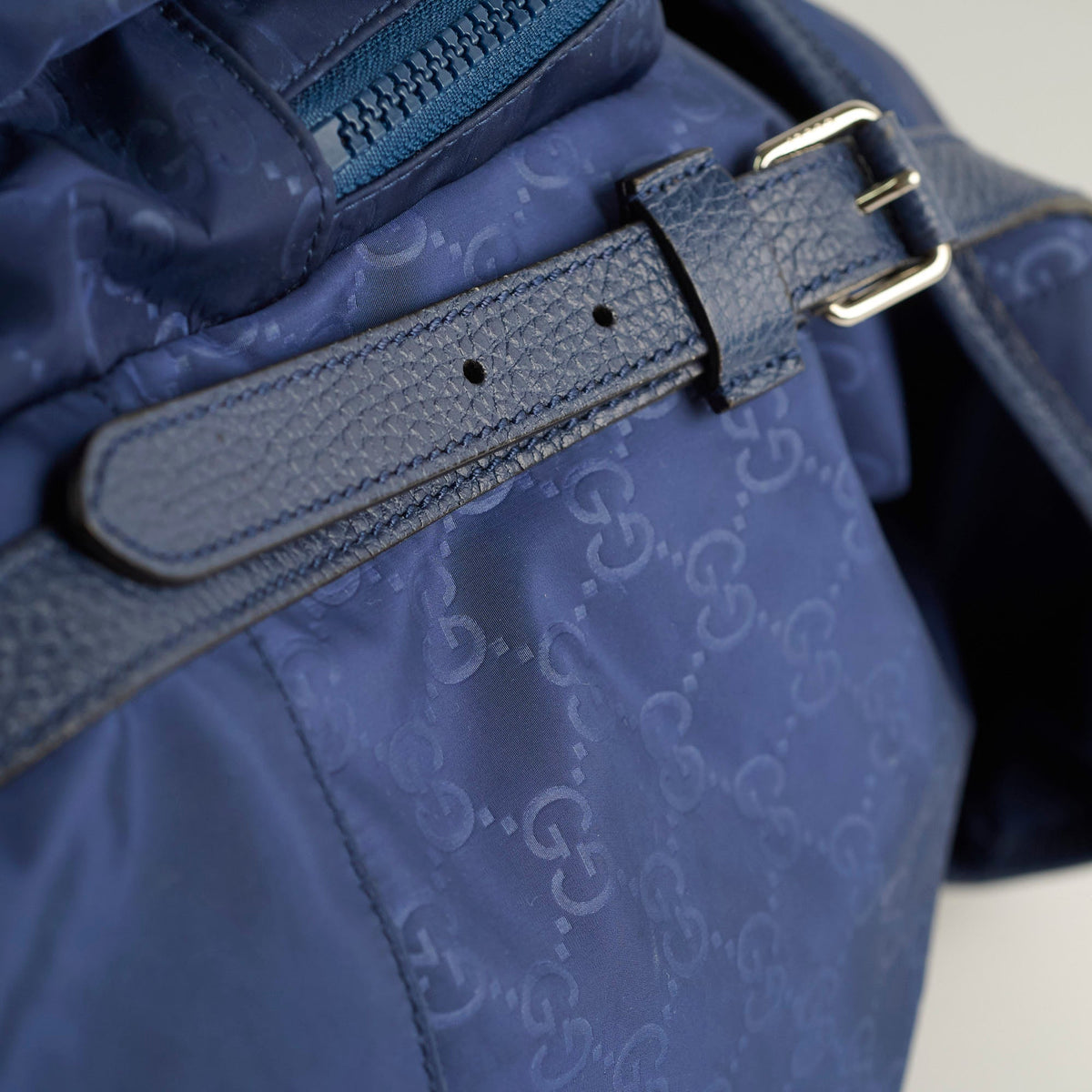 Gucci Guccissima Nylon Backpack Blue - photo 8