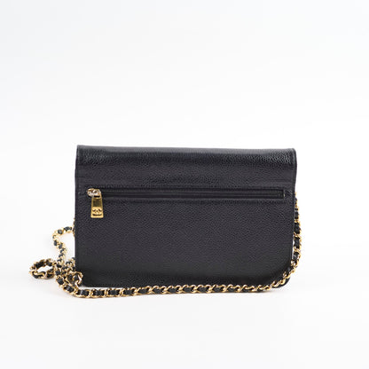 Chanel CC Logo Wallet On Chain WOC Black - photo 2
