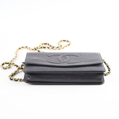 Chanel CC Logo Wallet On Chain WOC Black - photo 4