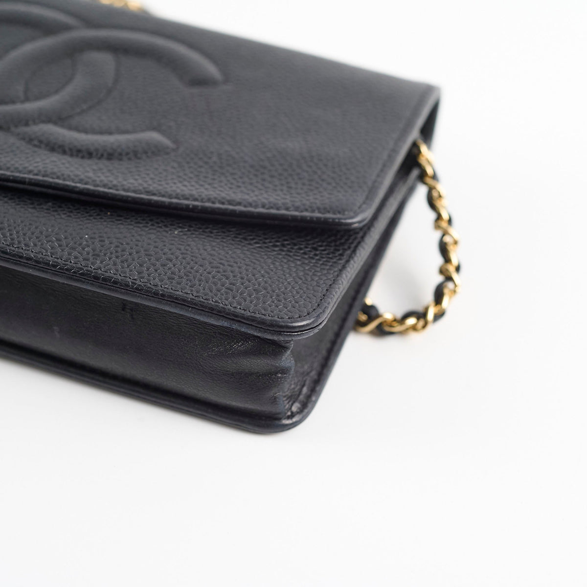 Chanel CC Logo Wallet On Chain WOC Black - photo 12