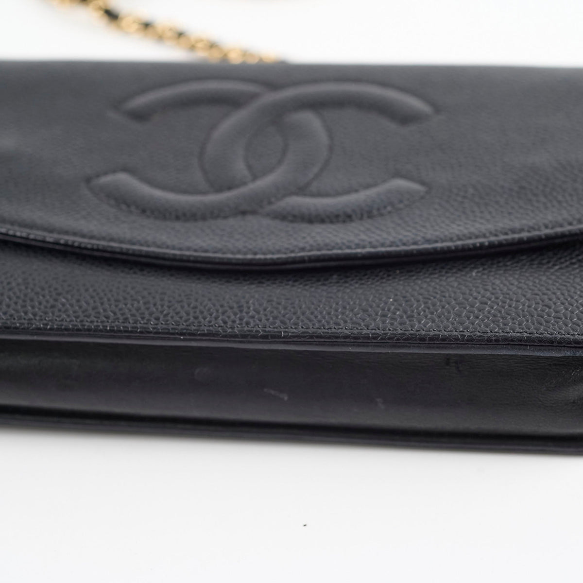 Chanel CC Logo Wallet On Chain WOC Black - photo 11
