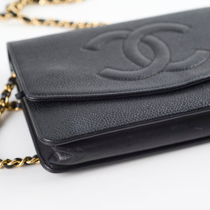 Chanel CC Logo Wallet On Chain WOC Black - photo 10