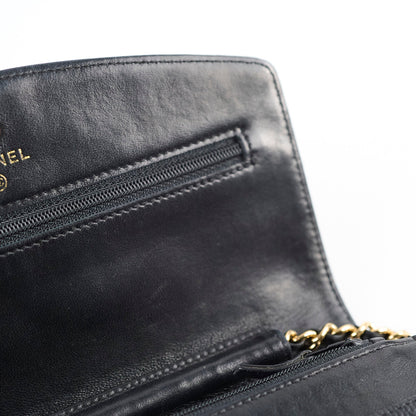 Chanel CC Logo Wallet On Chain WOC Black - photo 8