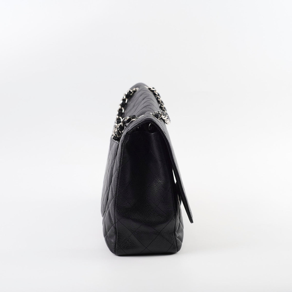 Chanel Maxi Single Flap Black Caviar SHW - photo 3