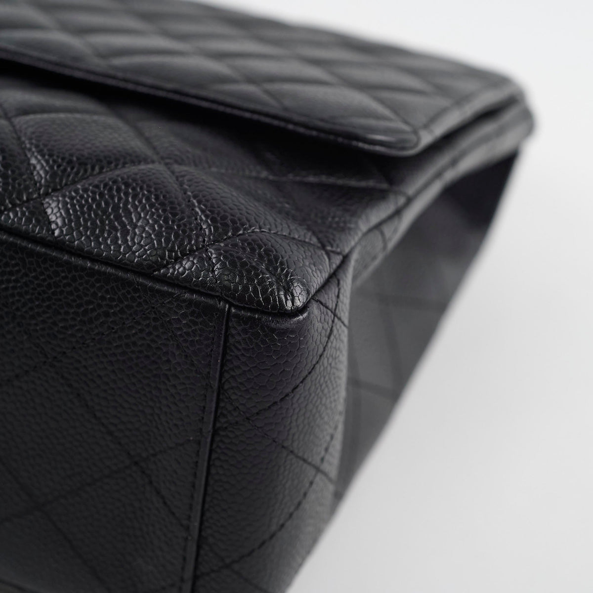 Chanel Maxi Single Flap Black Caviar SHW - photo 13