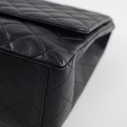 Chanel Maxi Single Flap Black Caviar SHW - photo 13