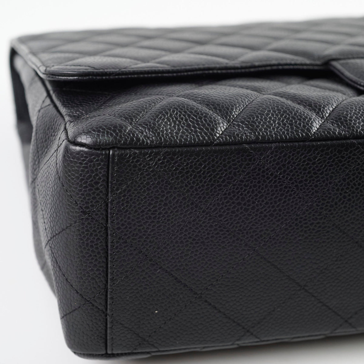 Chanel Maxi Single Flap Black Caviar SHW - photo 11