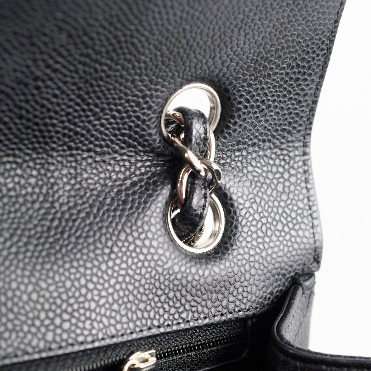 Chanel Maxi Single Flap Black Caviar SHW - photo 5