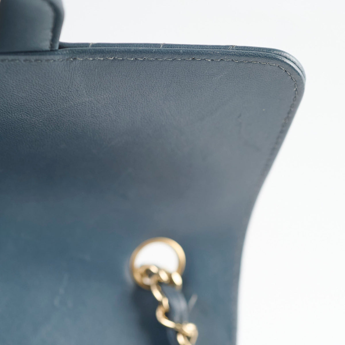 Chanel Chevron Mini Rectangular Classic Flap Dark Grey/Blue - photo 14