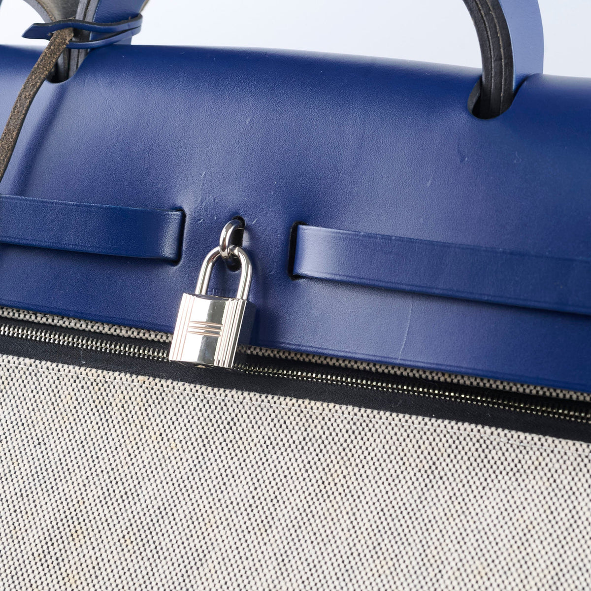 Hermes Herbag Zip 39 Bag Berline Canvas/Leather Black/Blue SHW - photo 17