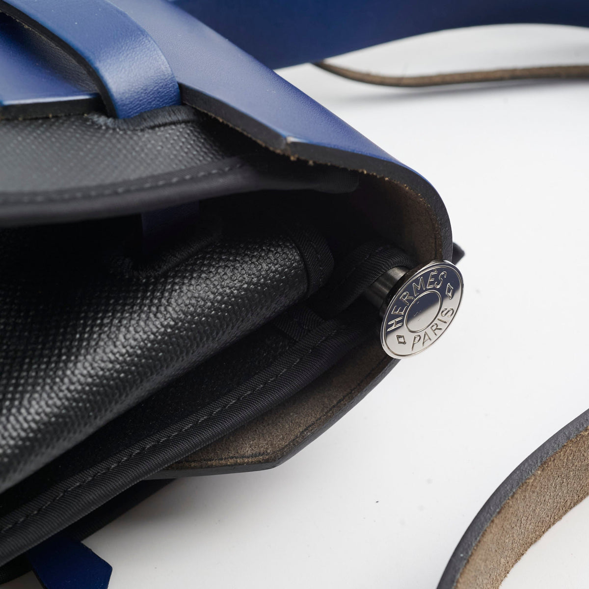 Hermes Herbag Zip 39 Bag Berline Canvas/Leather Black/Blue SHW - photo 14
