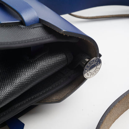 Hermes Herbag Zip 39 Bag Berline Canvas/Leather Black/Blue SHW - photo 14