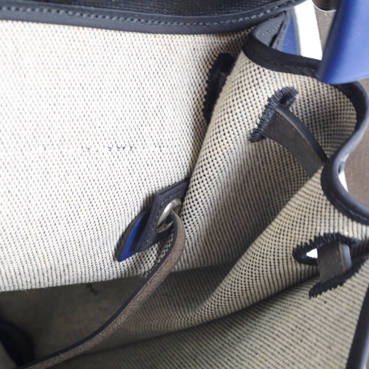Hermes Herbag Zip 39 Bag Berline Canvas/Leather Black/Blue SHW - photo 9