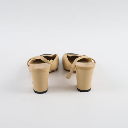 Chanel Slingbacks Beige Two Tone size 37 - photo 4