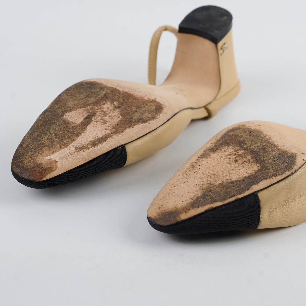 Chanel Slingbacks Beige Two Tone size 37 - photo 11