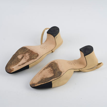 Chanel Slingbacks Beige Two Tone size 37 - photo 5