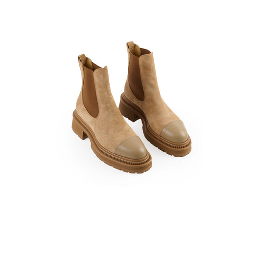 Chanel Suede Boots Light Brown Size 36 - photo 1