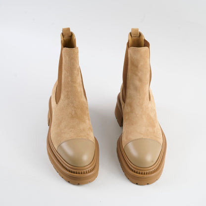 Chanel Suede Boots Light Brown Size 36 - photo 2