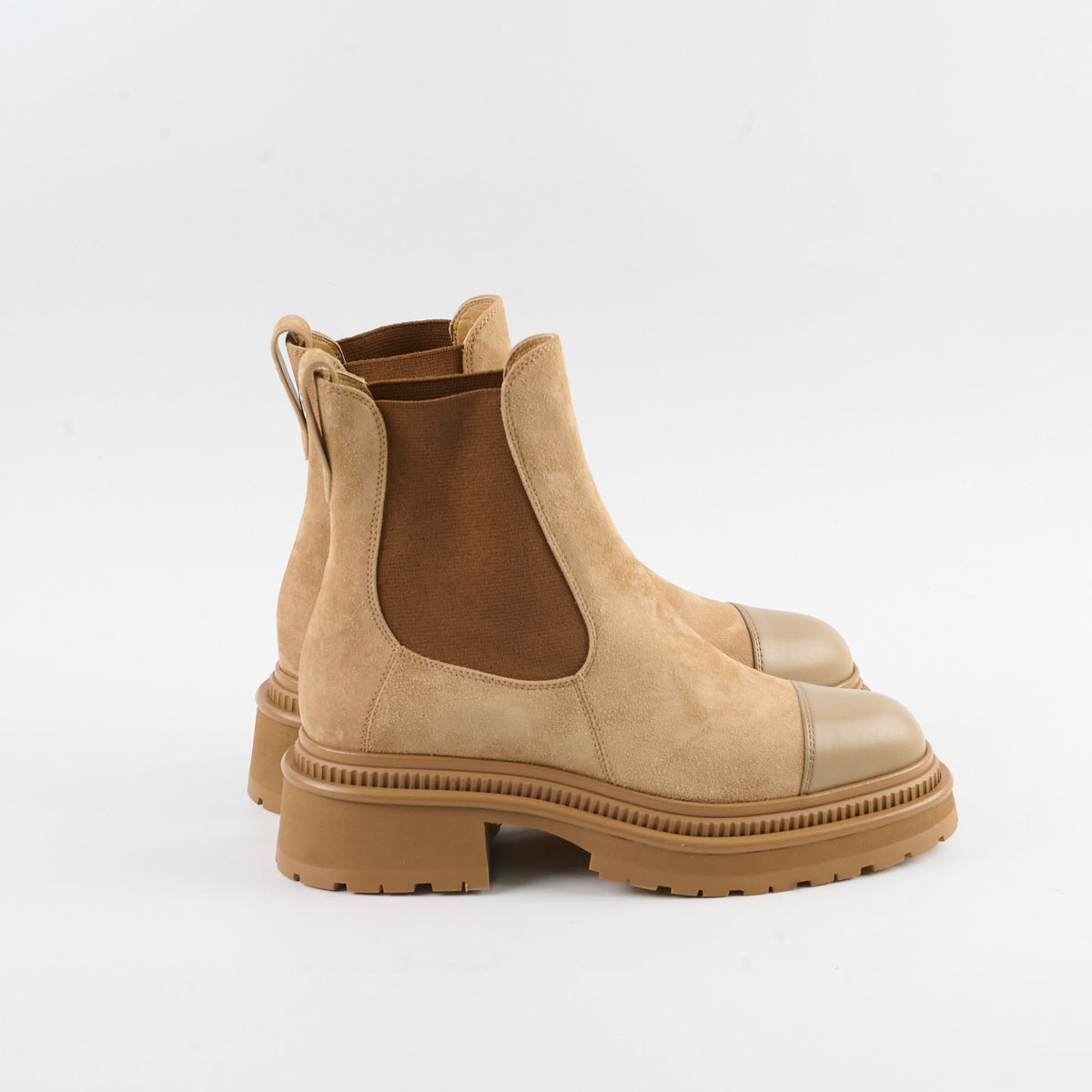 Chanel Suede Boots Light Brown Size 36 - photo 3