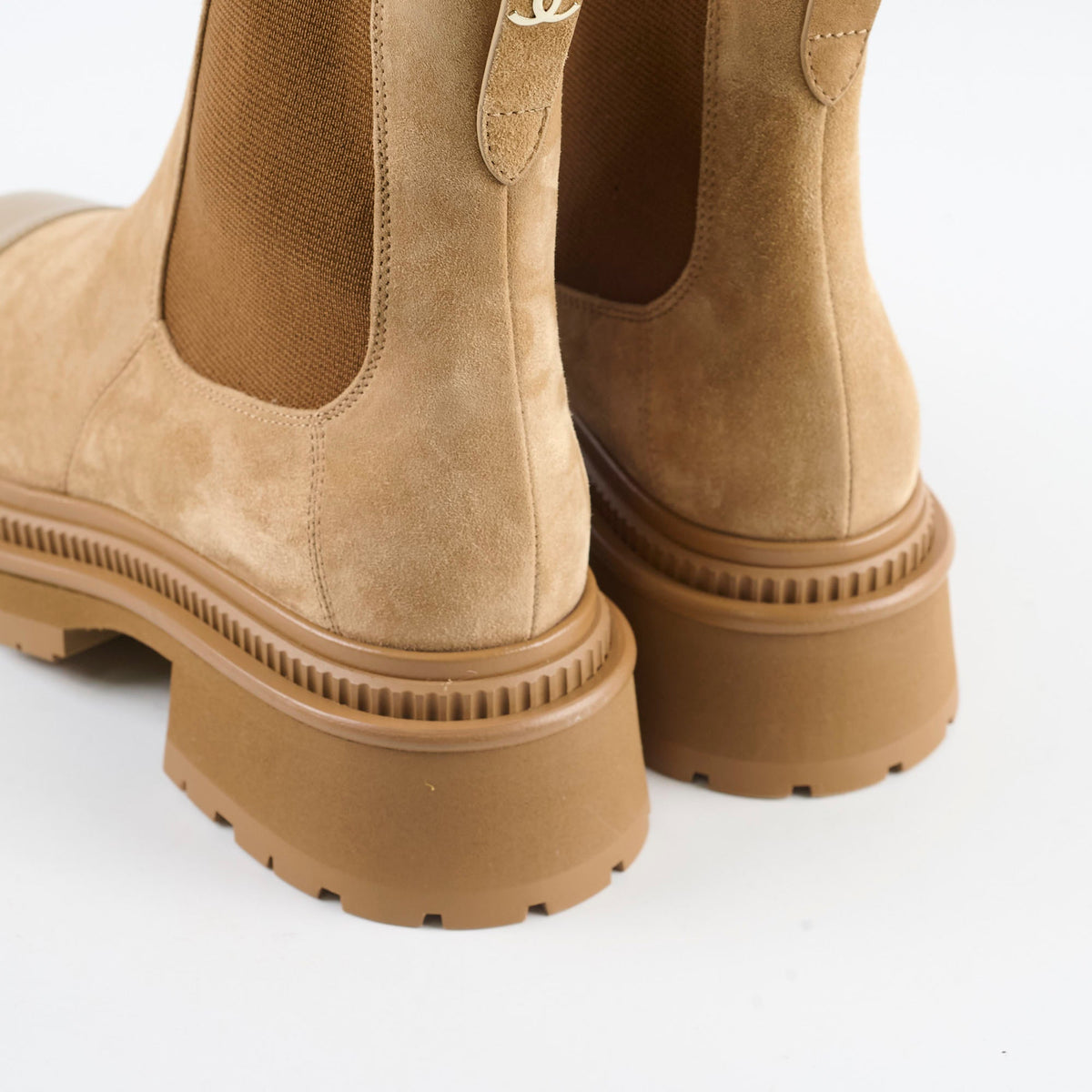 Chanel Suede Boots Light Brown Size 36 - photo 9