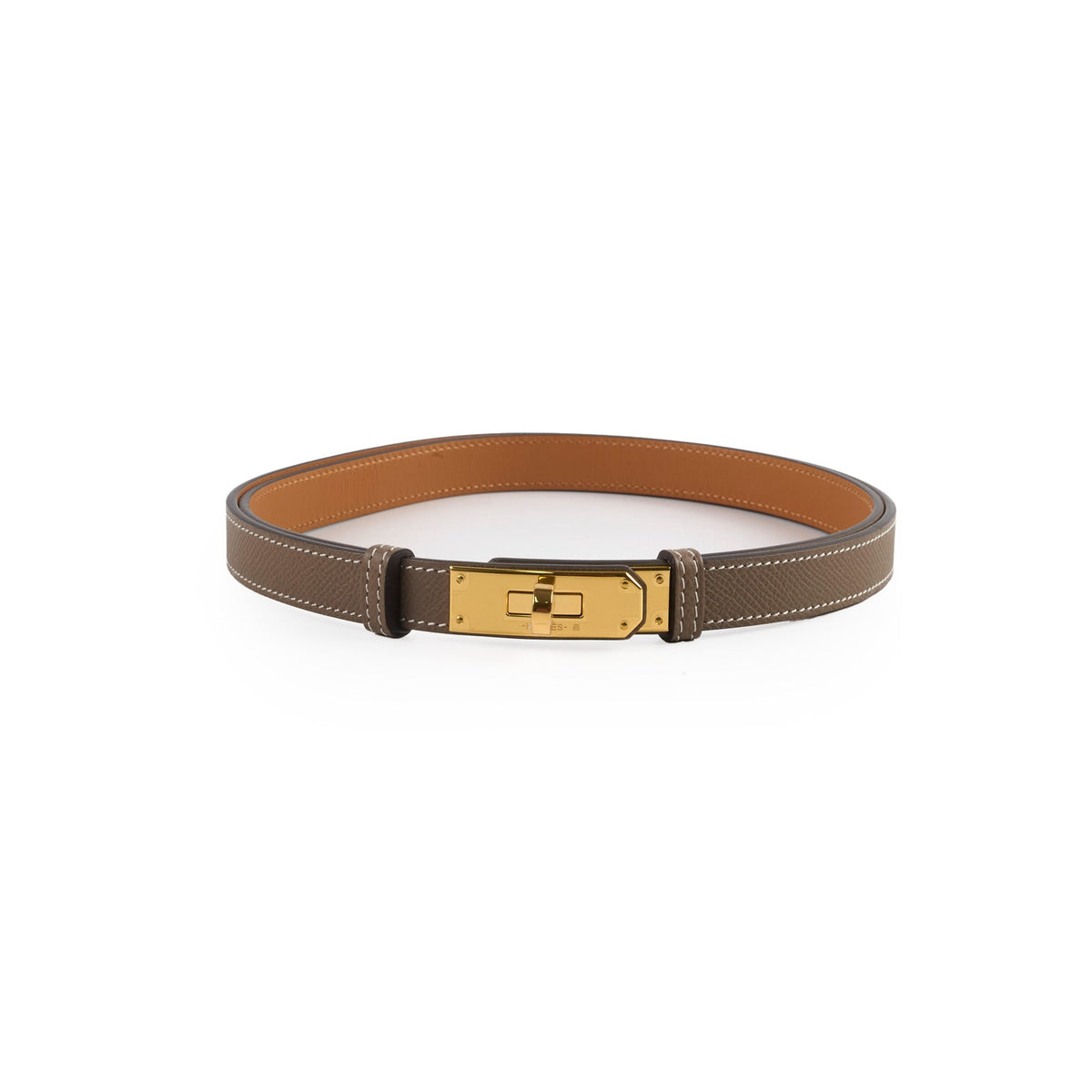 Hermes Kelly Belt Etoupe GHW - photo 1