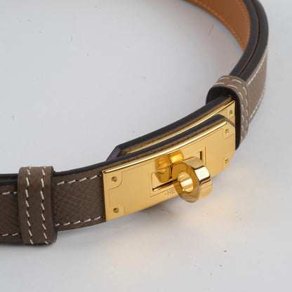 Hermes Kelly Belt Etoupe GHW - photo 8
