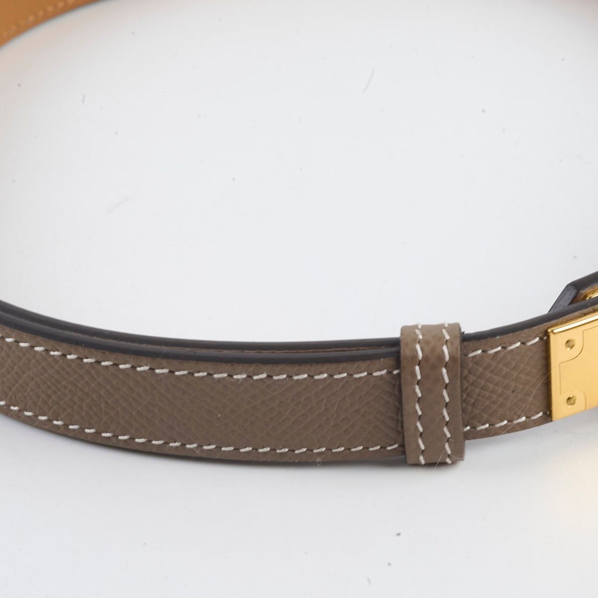 Hermes Kelly Belt Etoupe GHW - photo 7