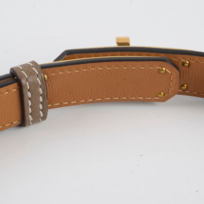 Hermes Kelly Belt Etoupe GHW - photo 4