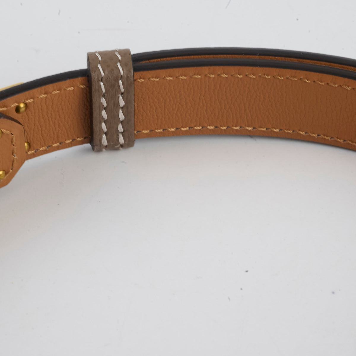 Hermes Kelly Belt Etoupe GHW - photo 3