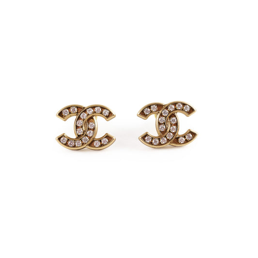 Chanel CC Logo Crystal Earrings Stud - photo 1