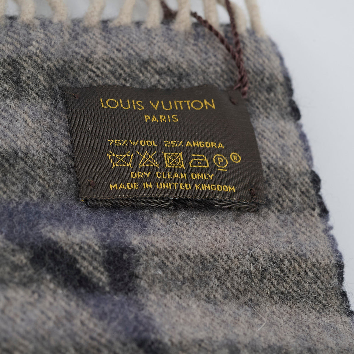 Louis Vuitton 1854 Striped Wool Scarf Grey - photo 4