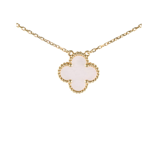 Van Cleef & Arpels Vintage Alhambra White Mother of Pearl MOP Necklace - photo 1