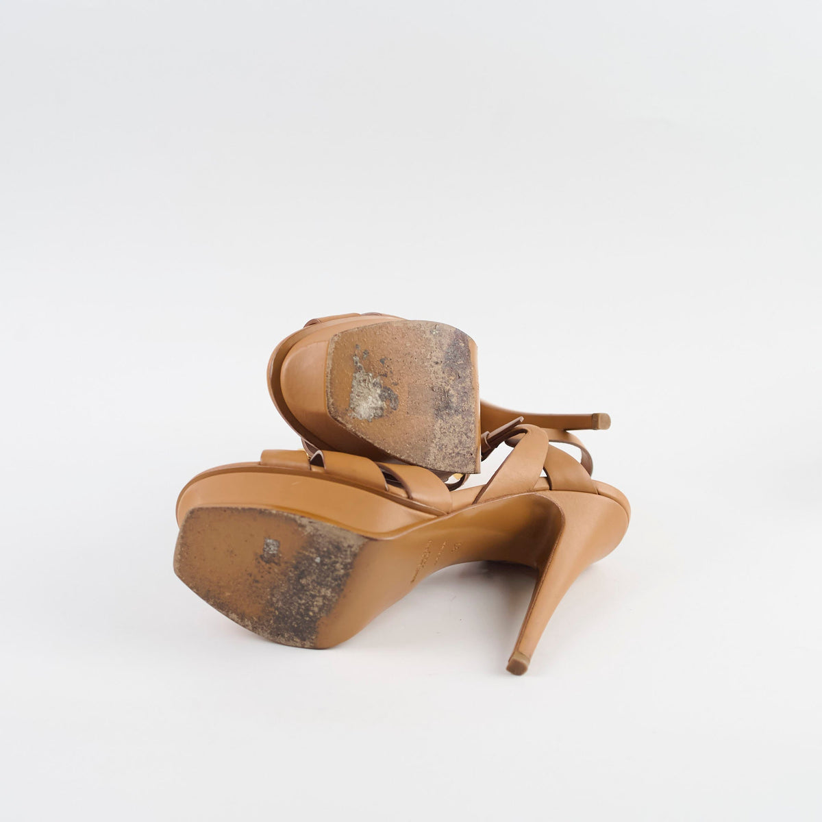 Saint Laurent Tribute Platform Heels Tan Size 37 - photo 5