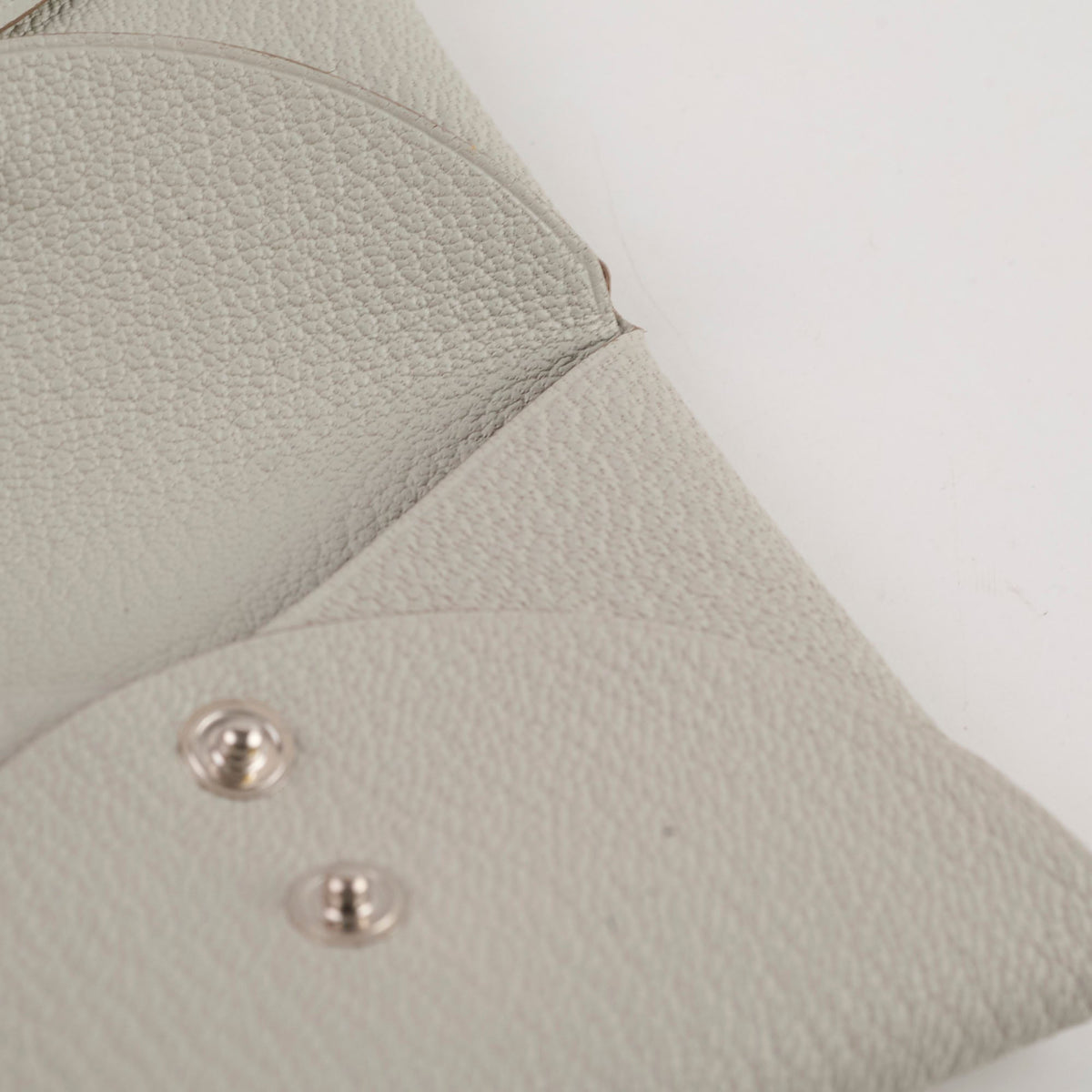 Hermes Calvi Duo Compact Chevre Mysore Gris Perle - photo 5