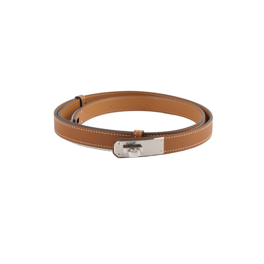 Hermes Kelly Belt Gold W Stamp - photo 1